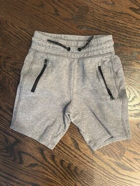 GAP Boys Heather Gray Zip-Pocket Knit Shorts